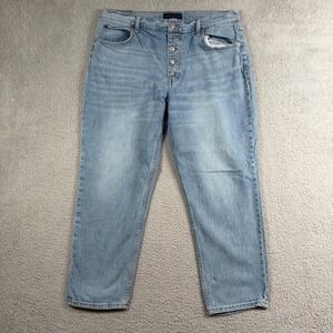 Aeropostale Mom Jean Women's Size 16 Light Wash High Rise Button Fly Denim Y2K